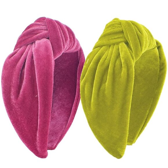 Accessories - Headbands for Women Velvet Knotted Wide Headband Large Fashion Womens Head Band
